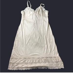 Vintage cream lace slip dress